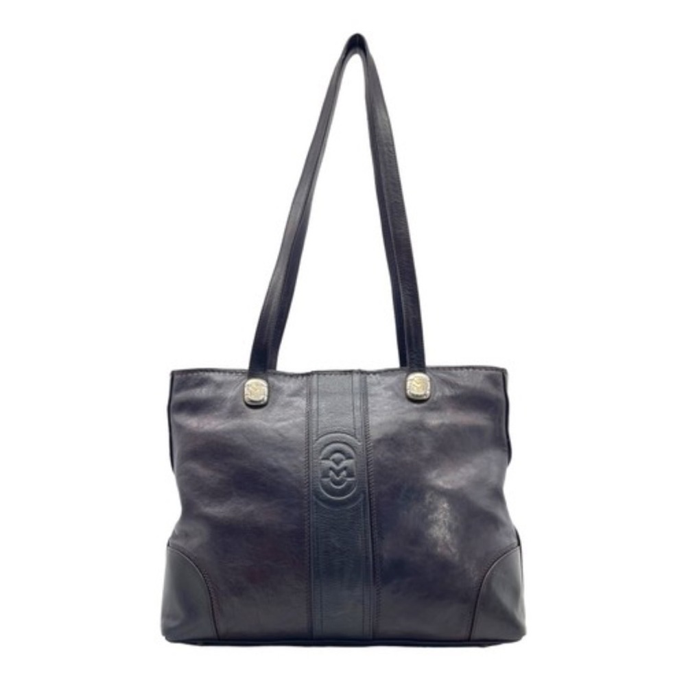 Marino Orlandi vintage Black genuine Leather tote  Handbag